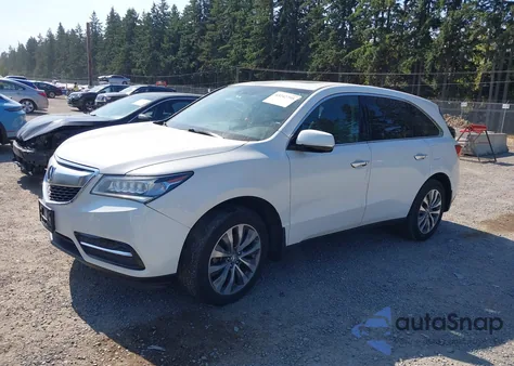 2014 Acura Mdx Technology from USA, damaged, VIN 5FRYD4H43EB005531